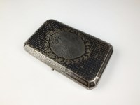 Lot 113 - A Russian niello silver cigarette case, Moscow,...