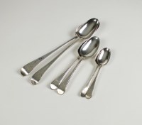 Lot 132 - A harlequin part set of silver Old English...