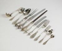 Lot 136 - A set of Victorian silver flatware, Henry...