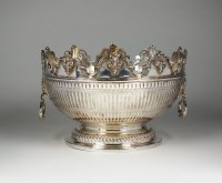 Lot 137 - A Victorian silver punch bowl, Martin, Hall &...