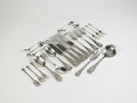 Lot 138 - A canteen of Danish silver cutlery, by...