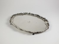 Lot 139 - An oval silver tray, George Fox, London 1906,...
