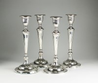Lot 146 - A set of four Garrards silver mounted...