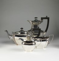 Lot 152 - A four piece silver tea service, J B...