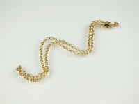 Lot 167 - A 9ct yellow gold belcher link chain, with...