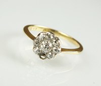 Lot 169 - A diamond floral cluster ring, designed as a...