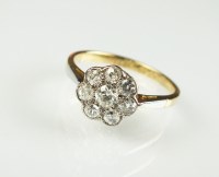 Lot 191 - A diamond floral cluster ring, designed as a...