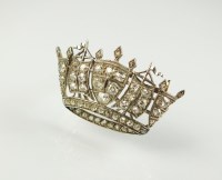 Lot 196 - A diamond naval crown brooch, pave set with...