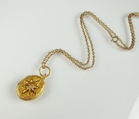 Lot 209 - A late 19th century yellow metal bright cut...