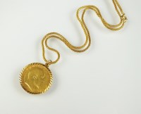 Lot 213 - An Edward VII Sovereign pendant, dated 1903,...