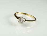 Lot 247 - A single stone diamond ring, the brilliant cut...