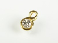Lot 253 - A diamond pendant, the brilliant cut diamond...