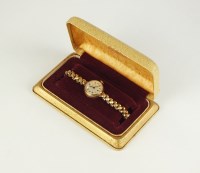 Lot 293 - A Lady's 9ct gold Hefix bracelet wristwatch,...