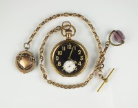 Lot 304 - A Rolex gold plated open face pocket watch,...