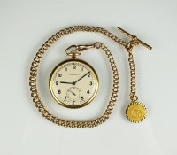 Lot 306 - A Gentleman's 9ct gold open face dress watch,...