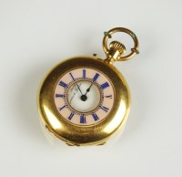 Lot 308 - A Lady's 19th century yellow metal and enamel...