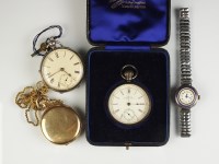 Lot 309 - A Waltham gold plated full hunter pocket watch...