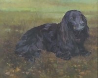 Lot 349 - V M Barber (20th century), Black cocker...