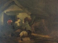 Lot 378 - Follower of George Morland (1763-1804), Stable...
