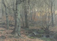 Lot 405 - James T Watts (1853-1930), Beach wood in the...