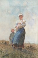 Lot 420 - Hector Caffieri RI RBA (1847-1932), Seaside...