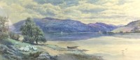 Lot 432 - Charles Rowbotham, View of a mountain lake,...