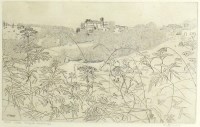 Lot 442 - Anthony Gross (1905-1984), Serignac landscape,...