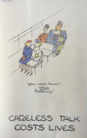 Lot 447 - Second World War Propaganda posters 'WARNING...