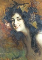 Lot 454 - Tadeusz Styka (1889-1954), Portrait of a young...