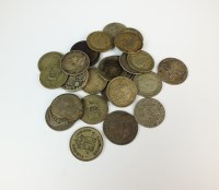 Lot 494 - A collection of twenty-eight sixpences,...