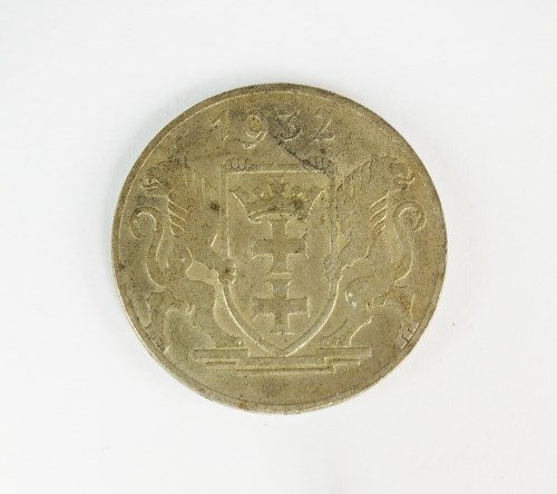 Lot 524 - Danzig Silver, 5 Guilden, dated 1932, Ref. KM...