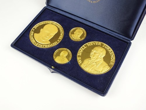Lot 537 - A cased Churchill and Eisenhower four...