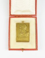 Lot 551 - An Edward VIII 9ct gold medallion, 'awarded by...