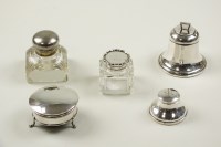 Lot 3 - A silver mounted inkwell in the form of a bell,...