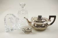 Lot 10 - A silver mustard pot with pierced decoration...