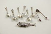 Lot 12 - A late 19th century silver articulated fish...