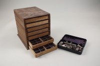 Lot 47 - A cased set of type setting blocks together...