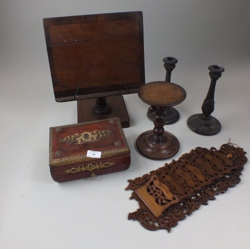 Lot 48 - A quantity of wooden works of art to include a...