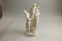 Lot 71 - An alabaster group of classical maidens...
