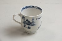 Lot 122 - A Lowestoft porcelain coffee cup painted with...