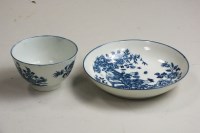 Lot 123 - A Worcester porcelain tea bowl and saucer,...