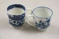 Lot 129 - A Caughley porcelain coffee cup...