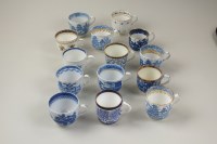 Lot 142 - Sixteen late 18th/early 19th century coffee...