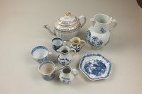 Lot 145 - Two 18th century English pearlware cream jugs...