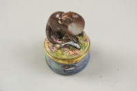 Lot 148 - A Moorcroft and Bronte enamel bonbonierre...