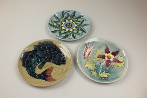 Lot 158 - Three Moorcroft limited edition year plates;...