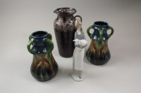 Lot 165 - A pair of Belgian Art Nouveau vases decorated...