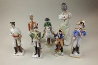 Lot 187 - A collection of fifteen Continental porcelain...