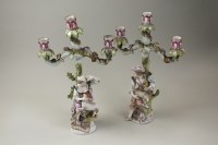 Lot 196 - A pair of late 19th century Dresden porcelain...