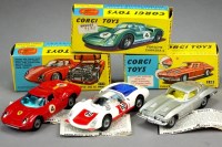 Lot 250 - Corgi: No.330 Porsche Carrera 6 in white red...